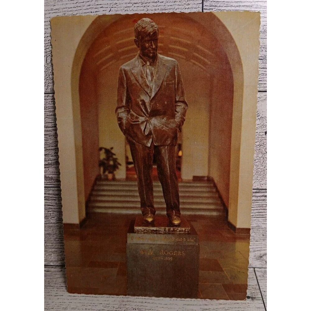 VTG Postcard Will Rogers Memorial Claremore Okla Ephemera‎ Memorabilia Souvenir